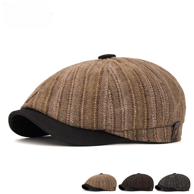 Unisex Striped Wool Blend News - Newsboy Cap Ivy recension och pris