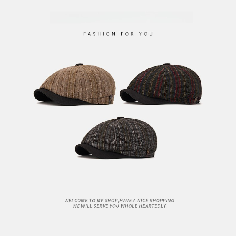 Unisex Striped Wool Blend News - Newsboy Cap Ivy recension och pris