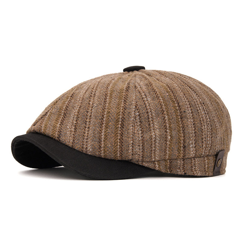 Unisex Striped Wool Blend News - Newsboy Cap Ivy recension och pris