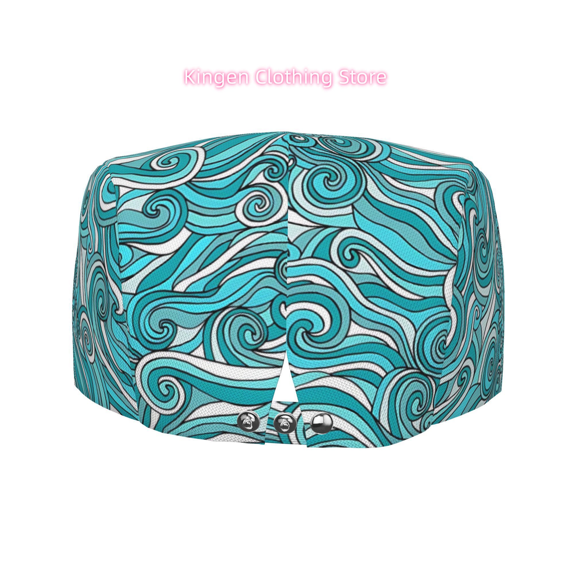 1pc Turquoise Blue & White Oce - Newsboy Cap Ivy recension och pris