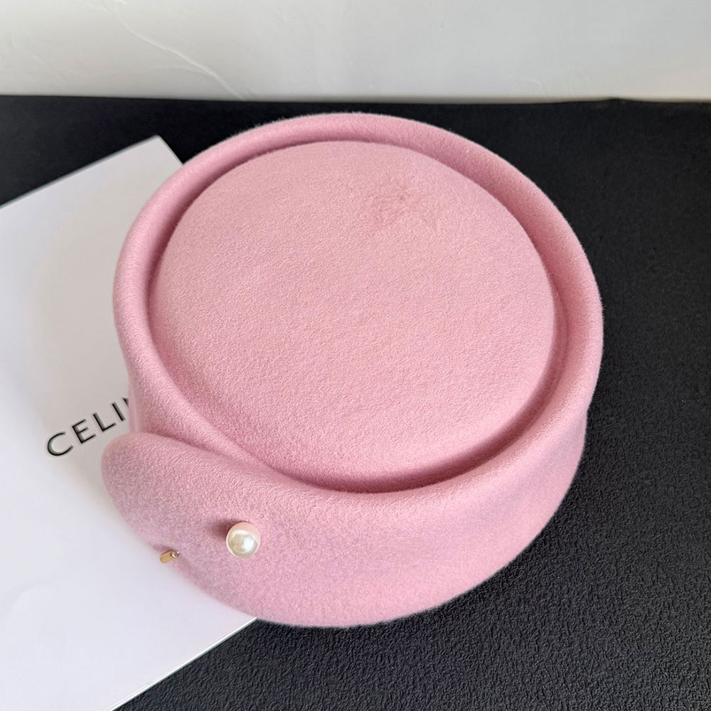 Fall Winter New 100% Pink Blac - Beret French Wool recension och pris