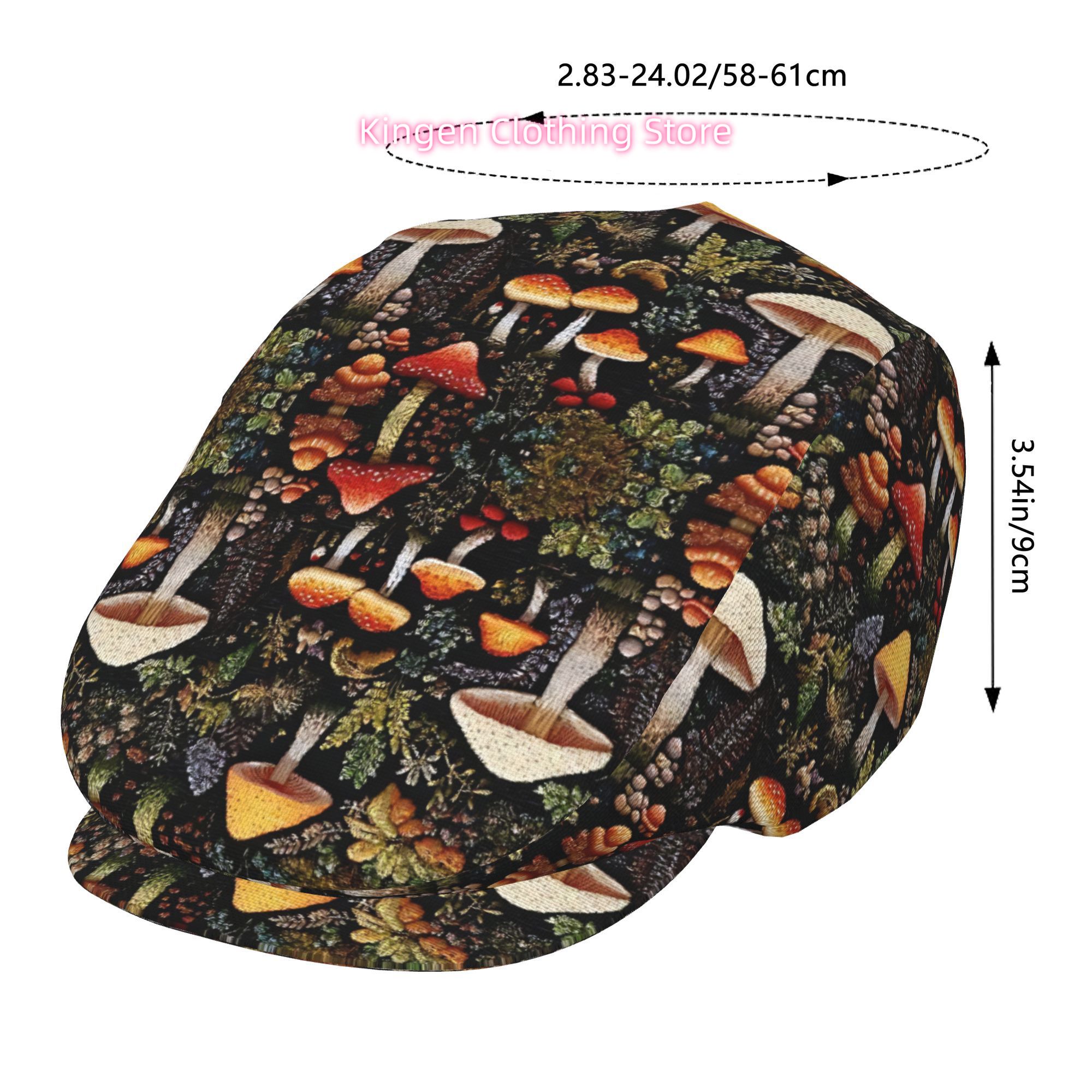 Mysterious Forest Floor Mushro - Newsboy Cap Ivy recension och pris