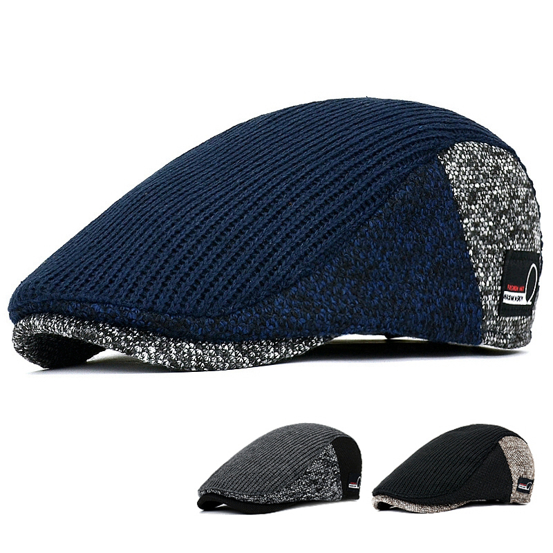 Men Newsboy Hats Thick Autumn  - Snapback Hat Flat recension och pris